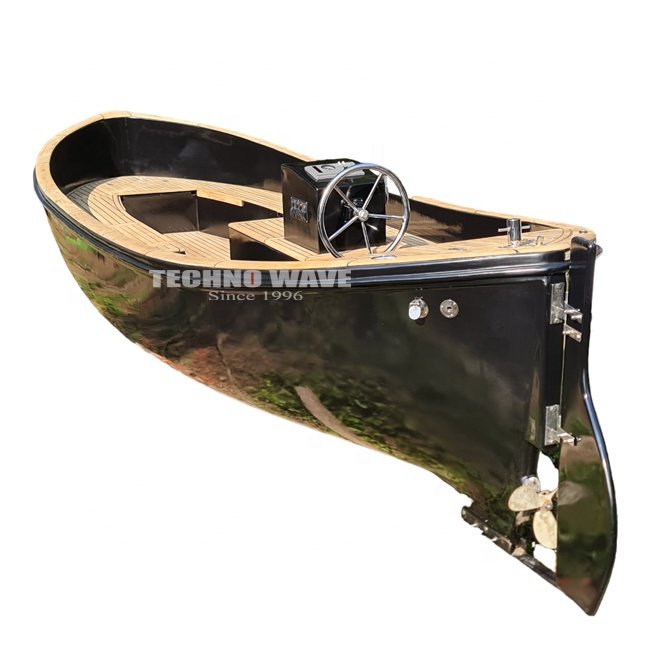Brand New Boat Made by Fiberglass Original Teak Wood Design Equipped by Inboard Engine Dutch Sloep Style Pleasure Boat