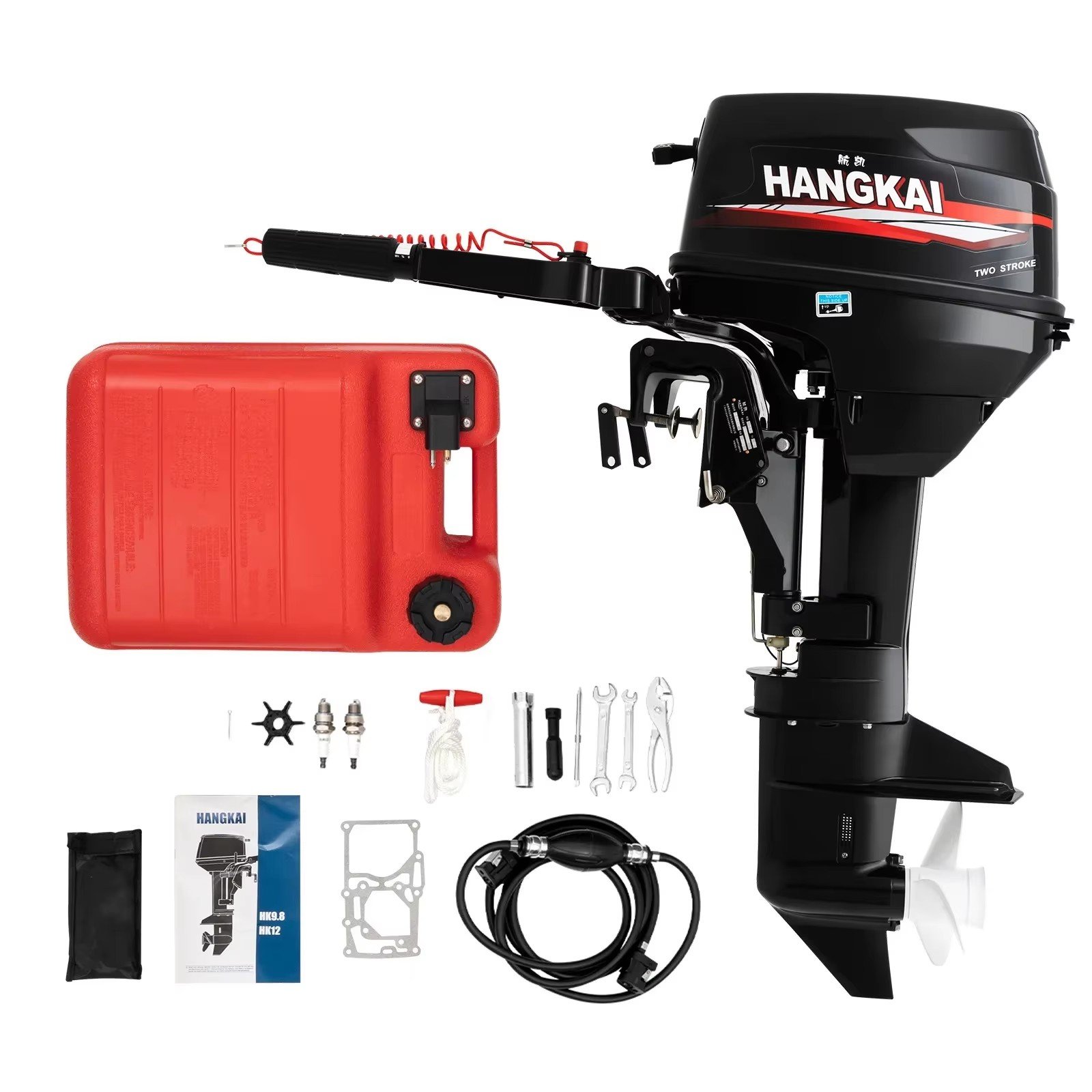 Hangkai Boat Engine 40HP 6HP 12HP 18HP Outboard Engine 2 Stroke Outboard Engine Assembly