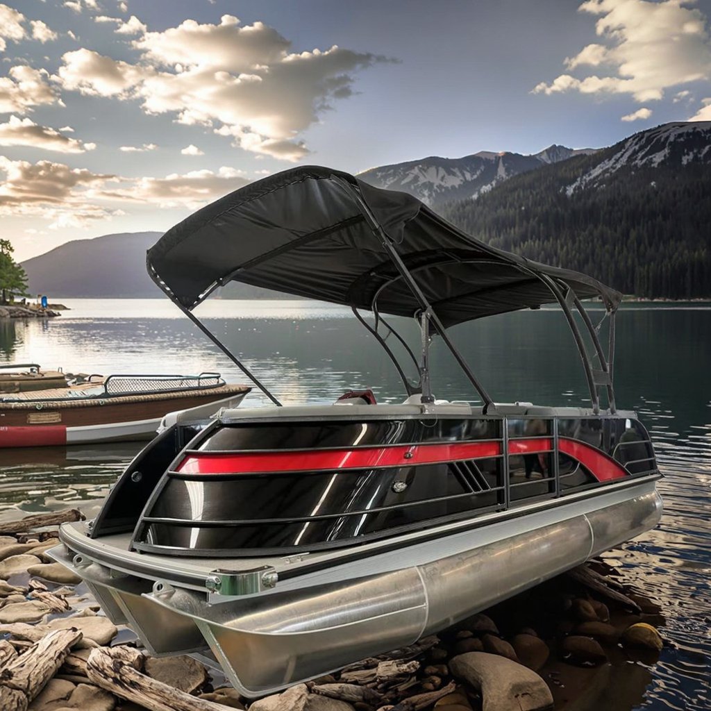 2025 Unique 25ft Aluminum Sport Pontoon Boat Floating Sailing Yacht for Recreational Fishing Outboard Welded Sightseeing