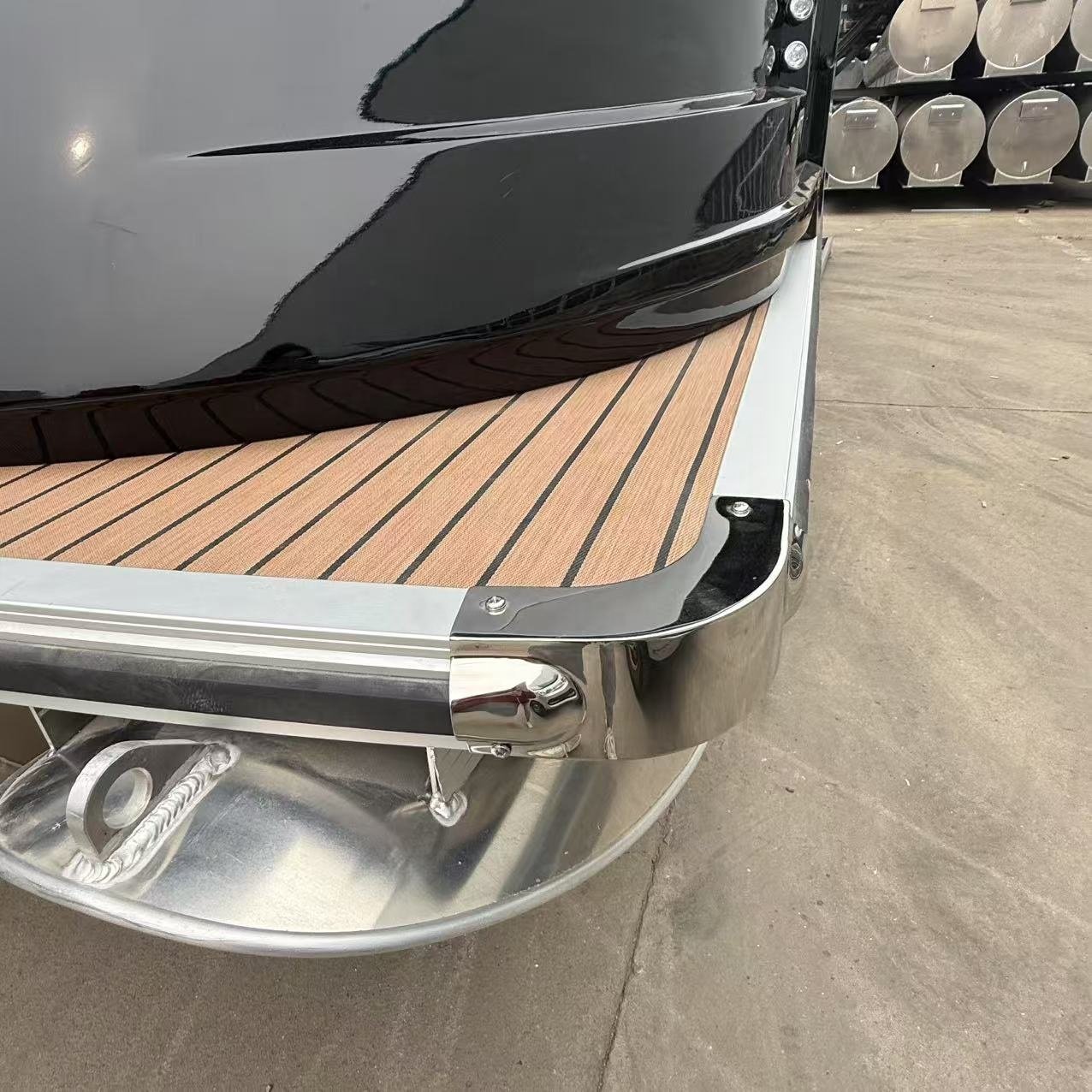 2025 Unique 25ft Aluminum Sport Pontoon Boat Floating Sailing Yacht for Recreational Fishing Outboard Welded Sightseeing