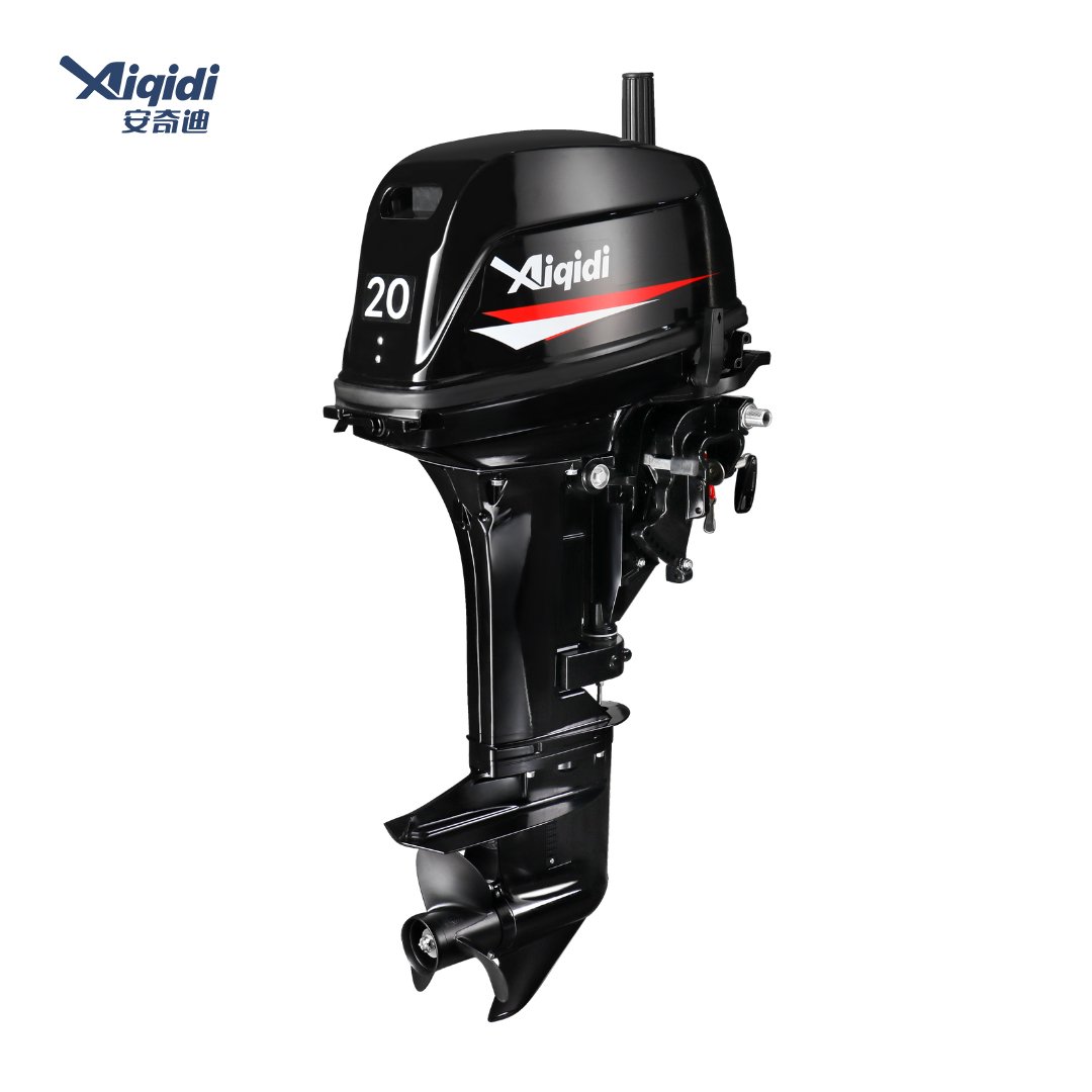 CE Tiller Handle Marine Boat T20 AIQIDI Water-Cooling 2-Stroke 20HP Short/Long Leg Outboard Engine