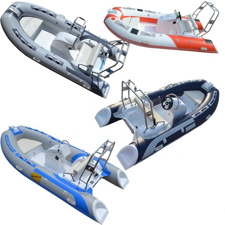 2024 CE Year New Luxury Sport 4.3m Rib Boat Inflatable Yacht Hypalon Material with Carbon Fiber Hull for Sale