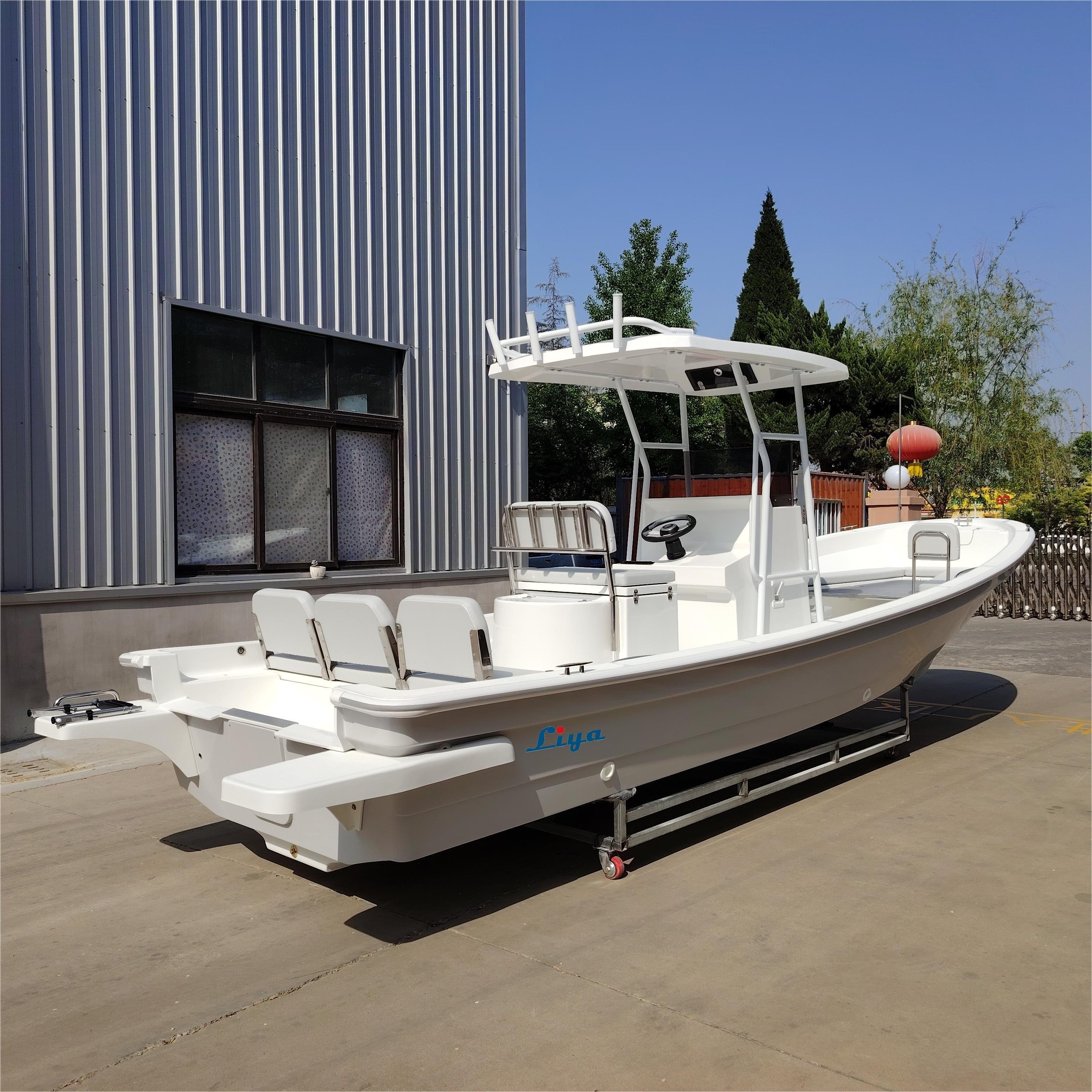 Liya 4m to 8m Fiberglass Speed Fishing Boats Panga Boats Sport Fishing Boat With Engine