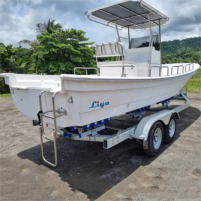 Liya 4m to 8m Fiberglass Speed Fishing Boats Panga Boats Sport Fishing Boat With Engine
