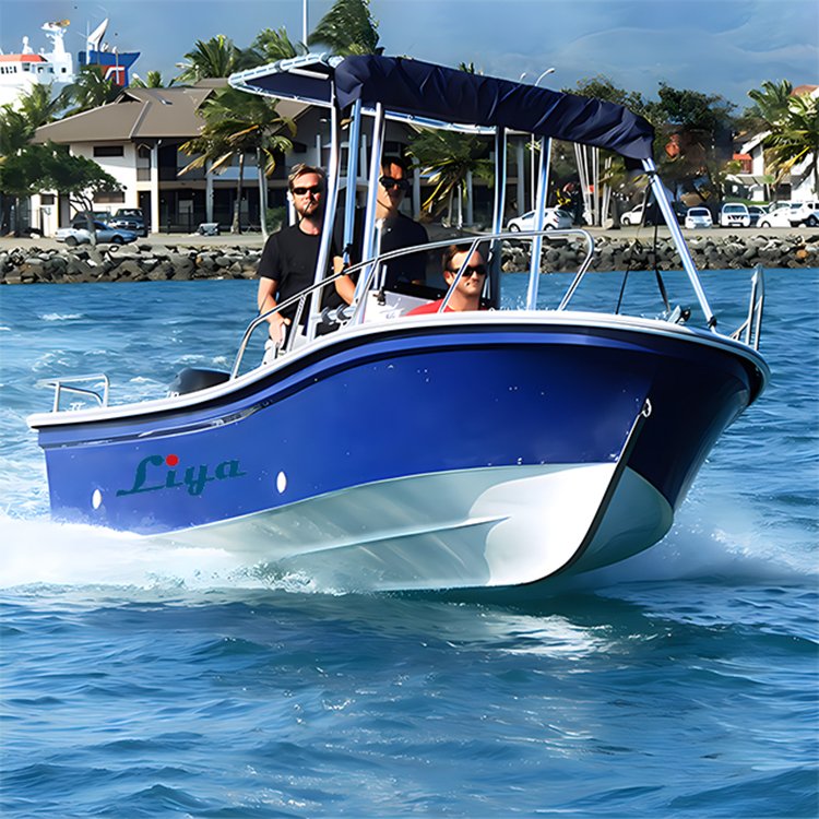 Liya 4.2m-7.6m Skiff Boats Fishing Fiberglass Panga Boats With Engine
