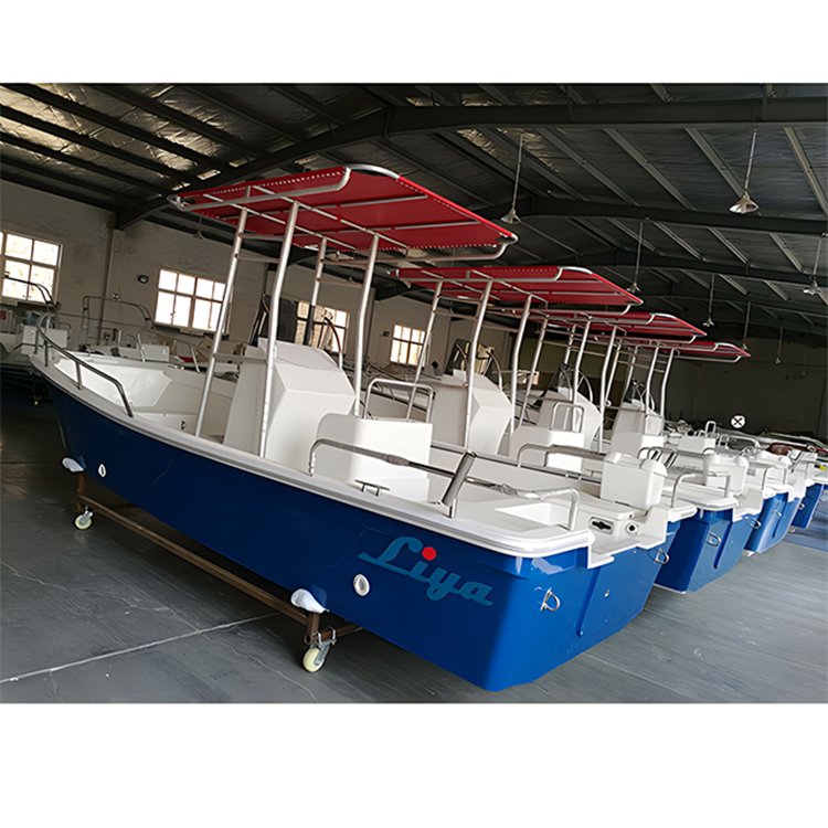 Liya 4.2m-7.6m Skiff Boats Fishing Fiberglass Panga Boats With Engine