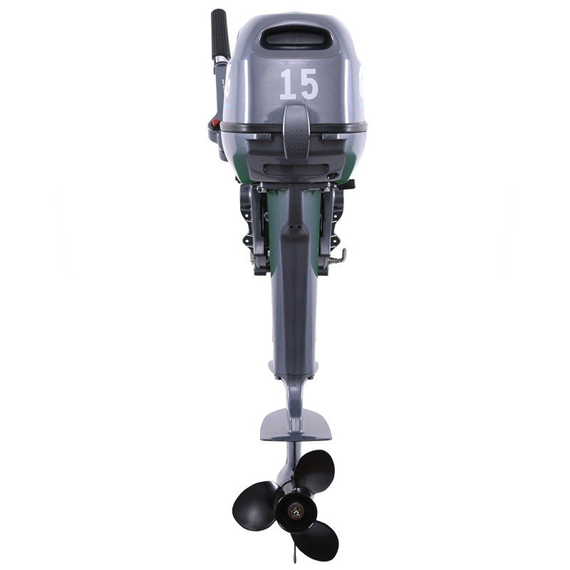 Wood Boat 2-Stroke 15 HP Outboard Motor Boat Engine with Electric Start