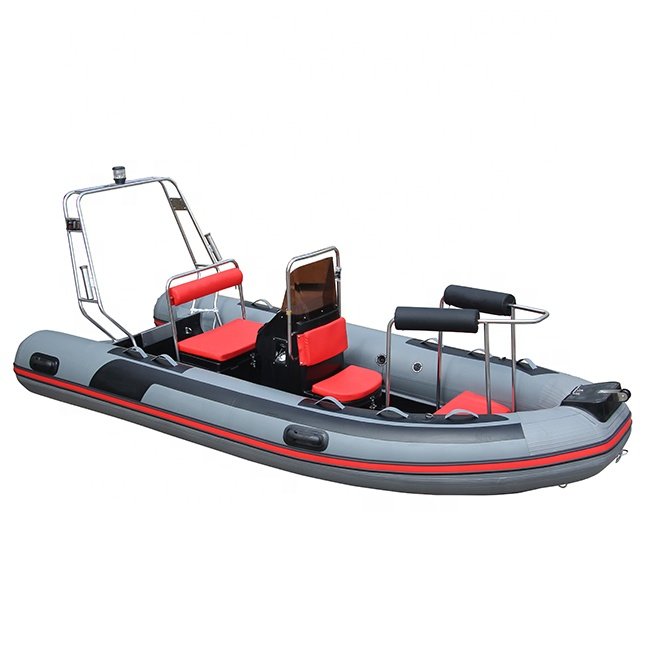 14ft Rib430 Orca Hypalon/PVC Fiberglass Fishing Boats With Fishing Holder Inflatable Boat