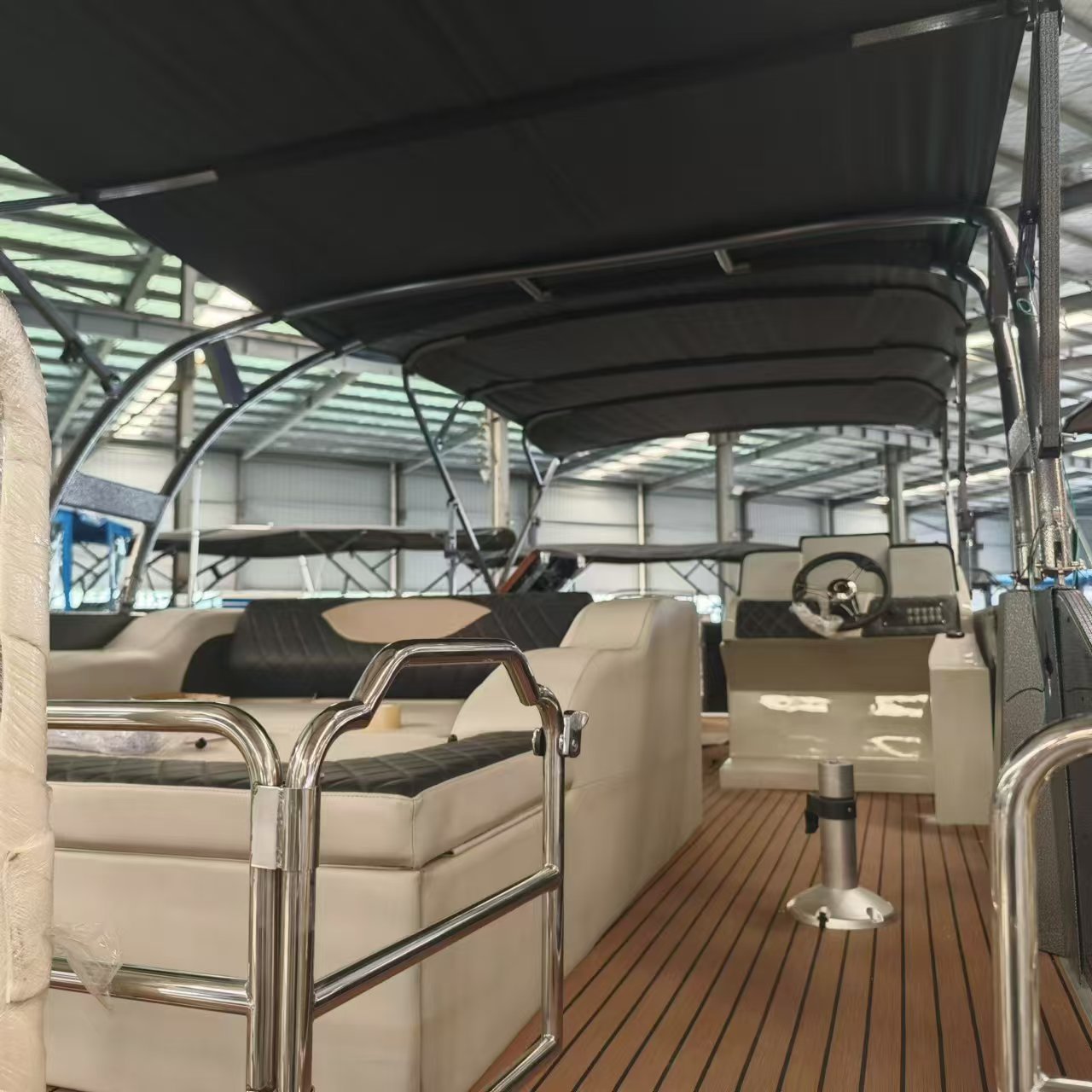 Allsea 23ft/7m Customized Leisure America Aluminum Tritoon Party Rowing Pontoon Boat for Sale