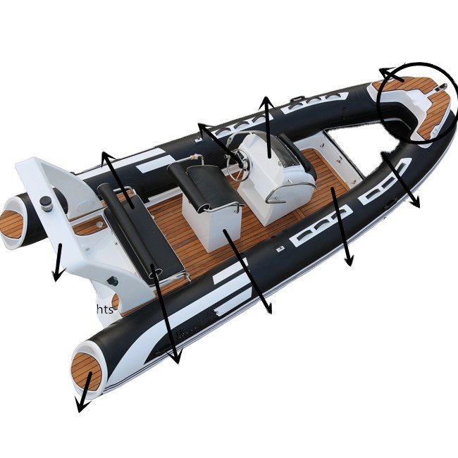 17FT Rib520 RIB 5.2m Inflatable Fiberglass Sport Yacht High Quality with Good Price for Outboard Engine