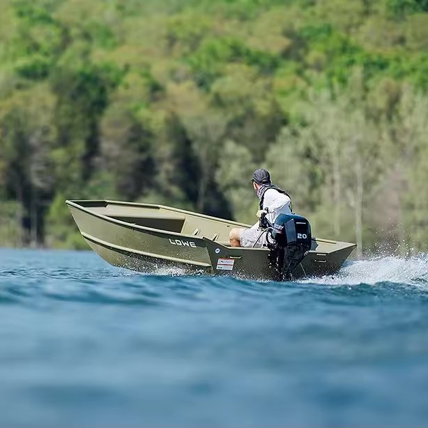 Kinocean Aluminum Boat Jon Boat Double Hull Boat Yacht with Outboard Engine