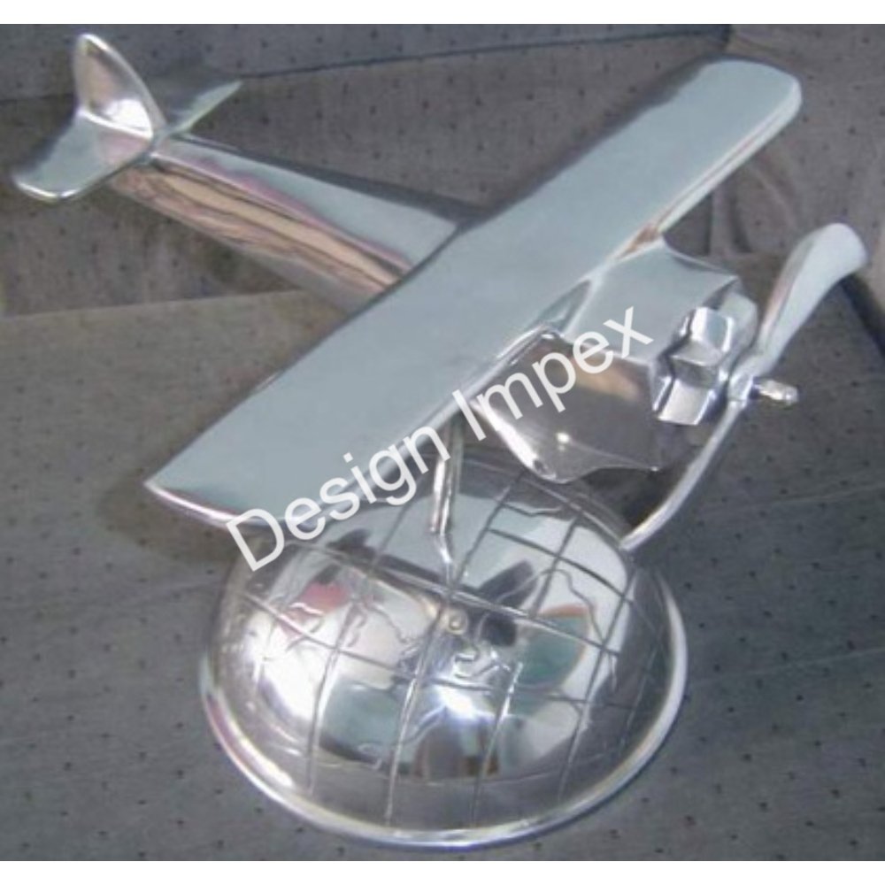 Collectable Gift Item Aeroplane Model In Globe Stand Table Display Easily Portable Airplane Models And Aircraft In Best Prices