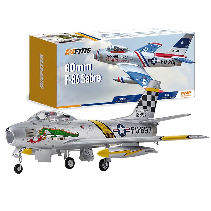 Stock Your Store FMS F-86 Sabre 80mm EDF Jet Model AV8R The Huff PNP Kit Radio Control RC Jet Plane Ideal For Resellers