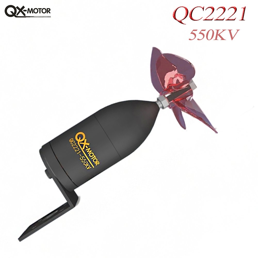 QX-MOTOR QC2221 Underwater thruster 380/550KV brushless motor waterproof ship model for trawler remote control ship