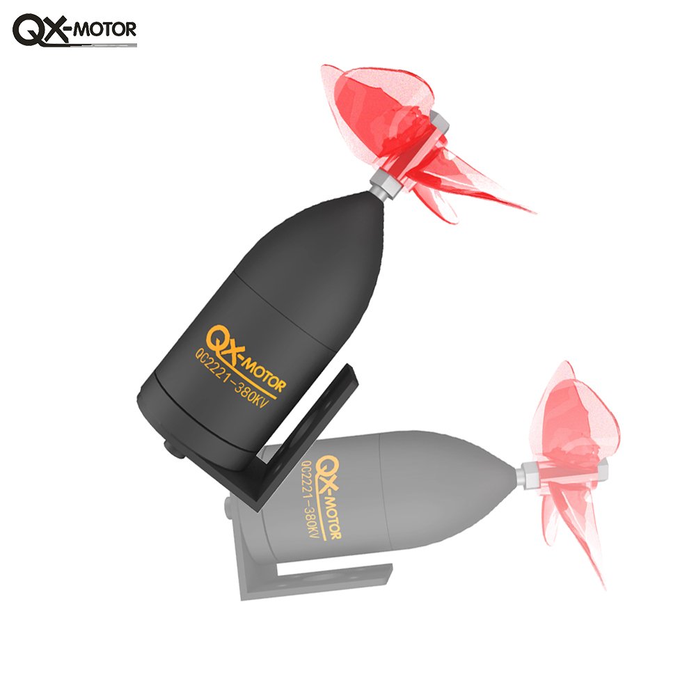 QX-MOTOR QC2221 Underwater thruster 380/550KV brushless motor waterproof ship model for trawler remote control ship