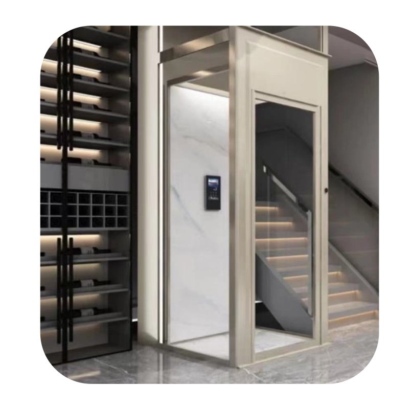 Factory customized hydraulic system private load 400kg noiseless comfortable safe villa private passenger elevator home lift