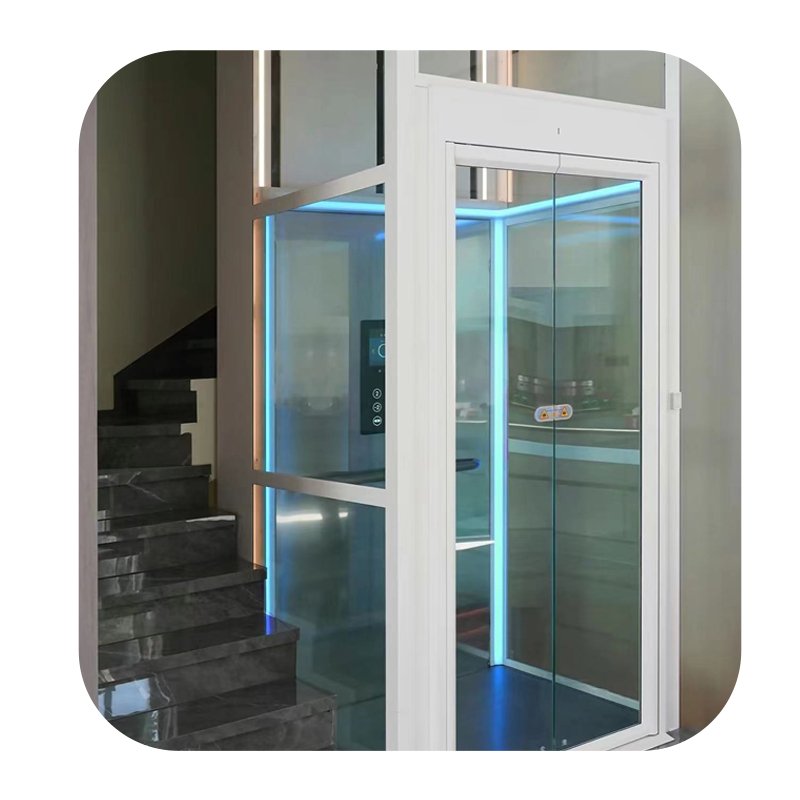 Factory customized hydraulic system private load 400kg noiseless comfortable safe villa private passenger elevator home lift