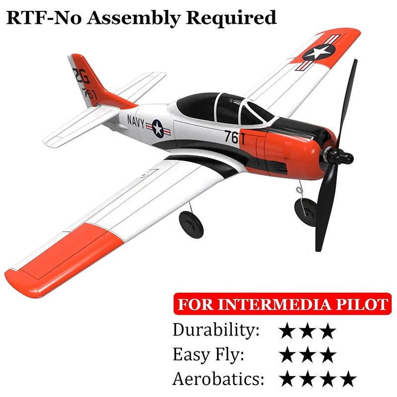 Volantex RC T28 Trojan Pre-assembled Beginner Electric 4CH Aerobatics 2.4G Remote Control Plane Aeroplane Toy For Adults