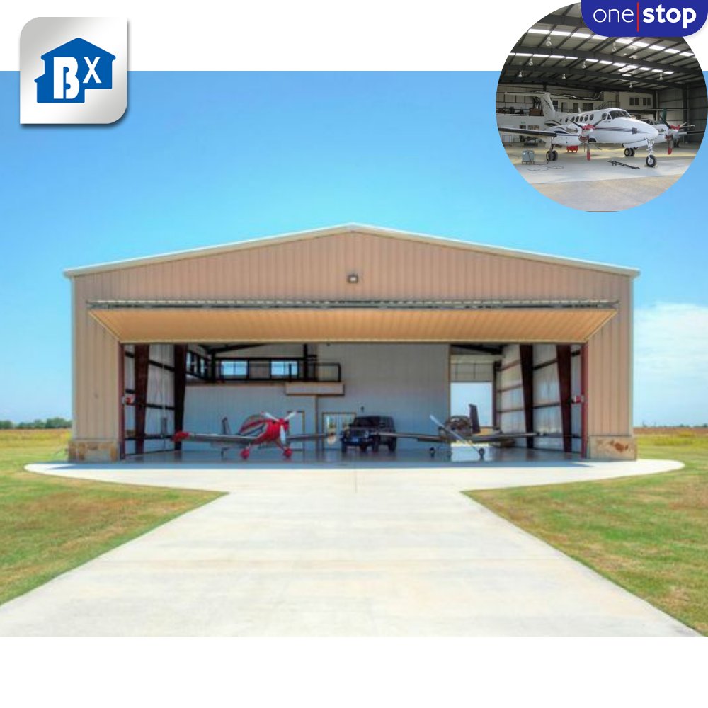 ONE-STOP Service Prefabricated Steel Structure Aircraft Hangars Customizable Prefab Aircraft Hangars For Secure Airplane Storage