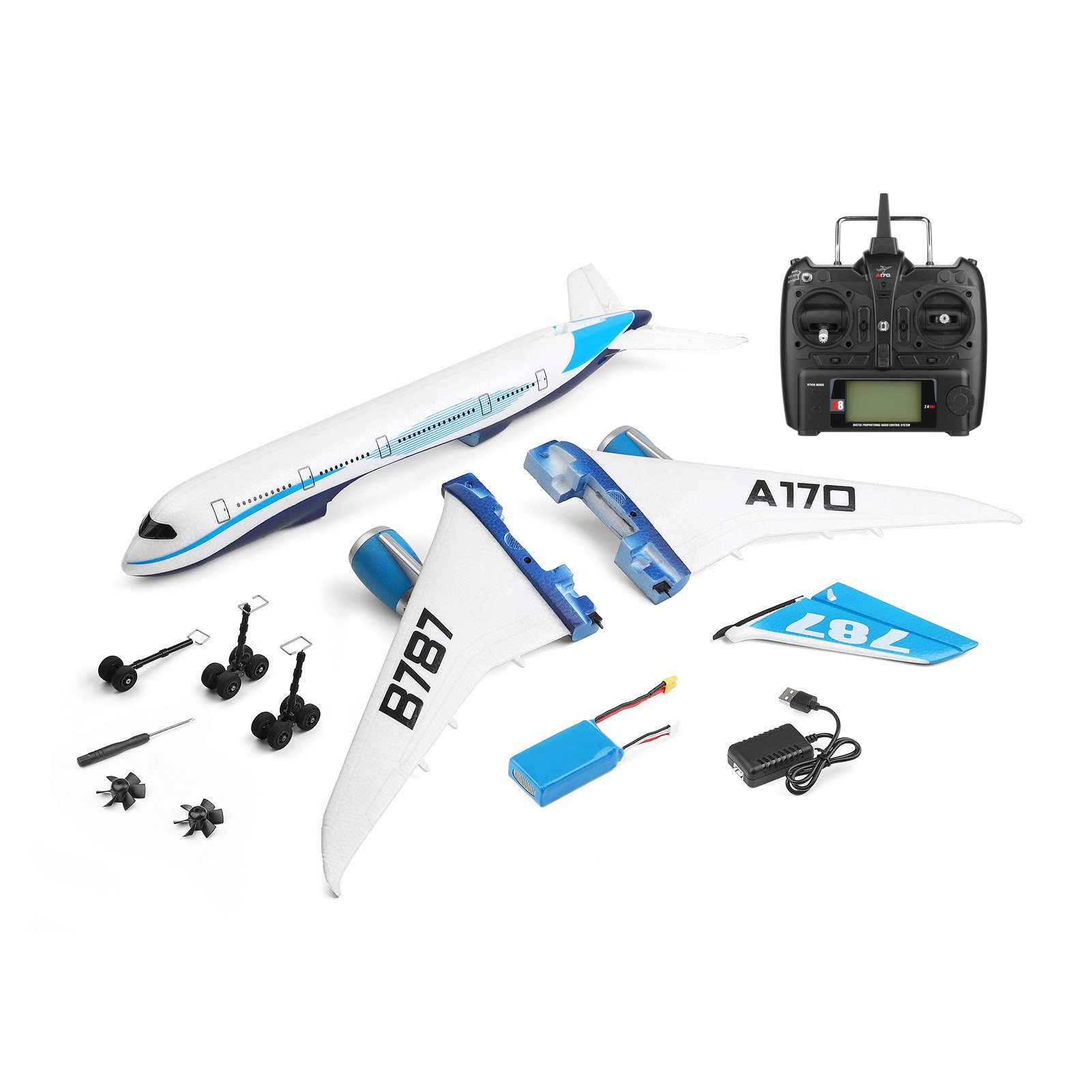 2023 Hot Sale HOSHI WLtoys A170 RC Airplane EPO Craft Foam Electric Outdoor Remote Control Glider Plane Fixed Wing Aircraft