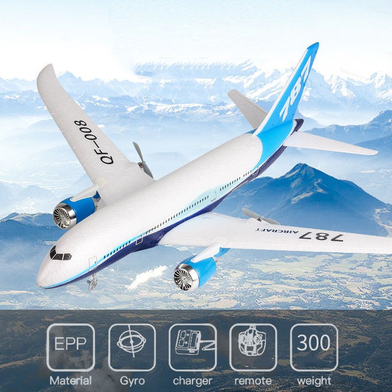 Anti-Crash EPP RC Plane Toys 2.4G Radio Control Electric Glider Airplane Fixed Wing Aircraft Model with LED Light
