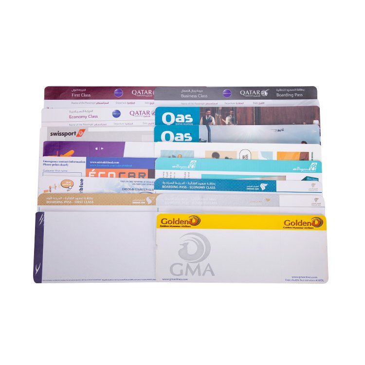 High quality custom printing airline travel cheap air tickets for airplane