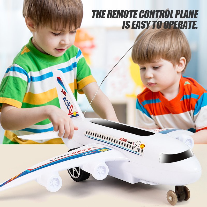 LONGXI RC plane Remote control aircraft children A380 2CH remote control airliner 1:18 model airbus toys for kid