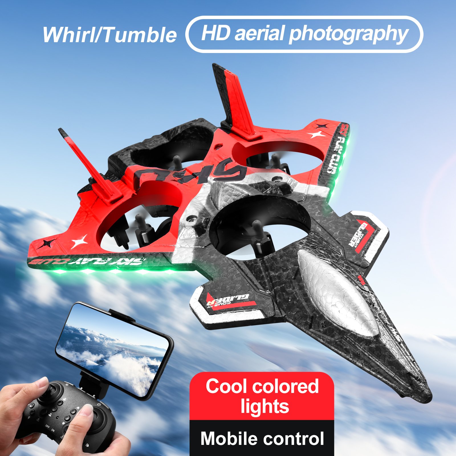 NEW S83 Control HD aerial photography UAV four axis aircraft foam EPP fixed wing aircraft stunt combat glider