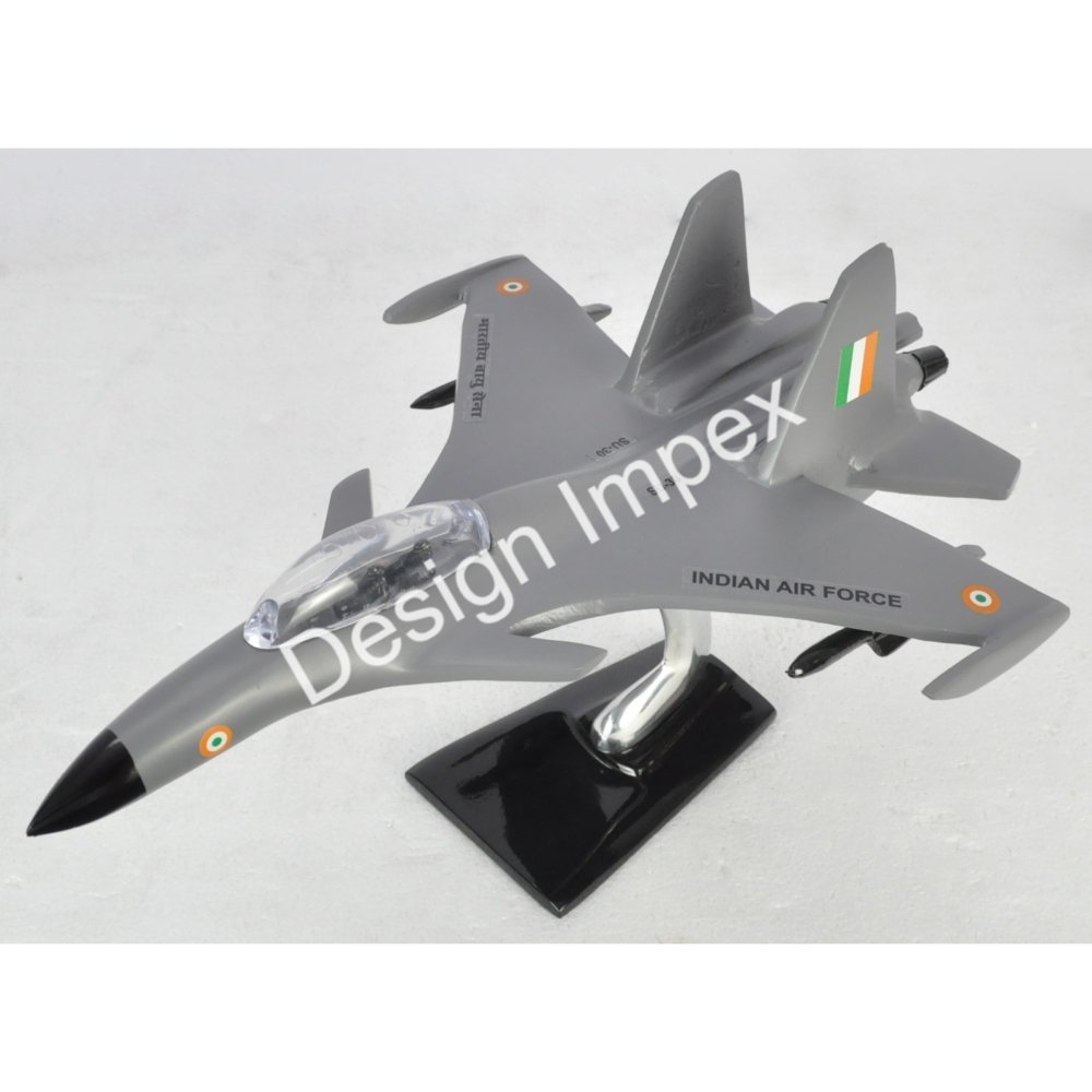 Best Selling Indian Aircraft Model Cast Aluminium Good Quality SU 30 With Cockpit 3 Metal Airplane Models For table Decors