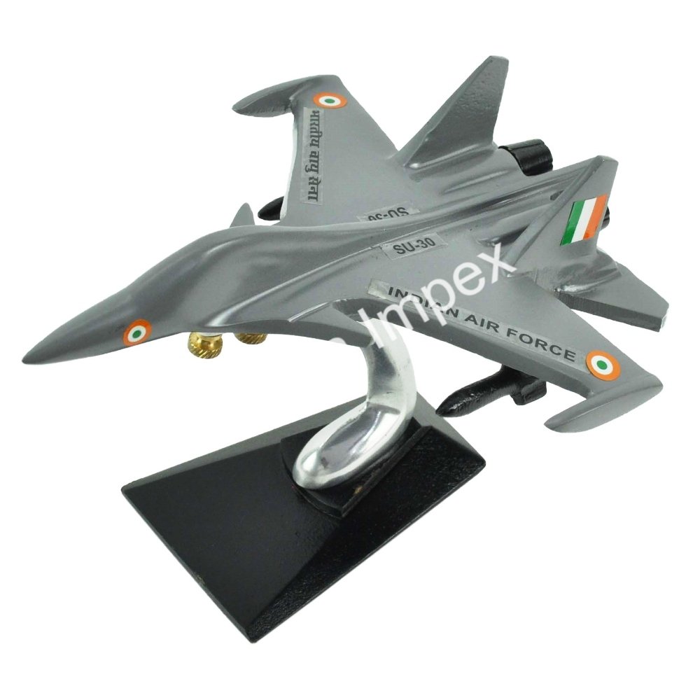 Best Selling Indian Aircraft Model Cast Aluminium Good Quality SU 30 With Cockpit 3 Metal Airplane Models For table Decors
