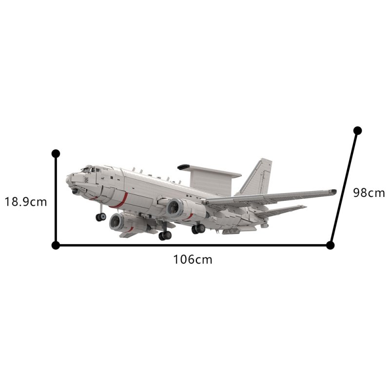 GoldMoc MOC-186775 Boeing E-7 Wedgetail Airplane Model Bricks Toys Passenger Jet Educational Toys Building Blocks