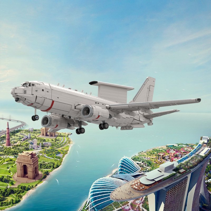 GoldMoc MOC-186775 Boeing E-7 Wedgetail Airplane Model Bricks Toys Passenger Jet Educational Toys Building Blocks
