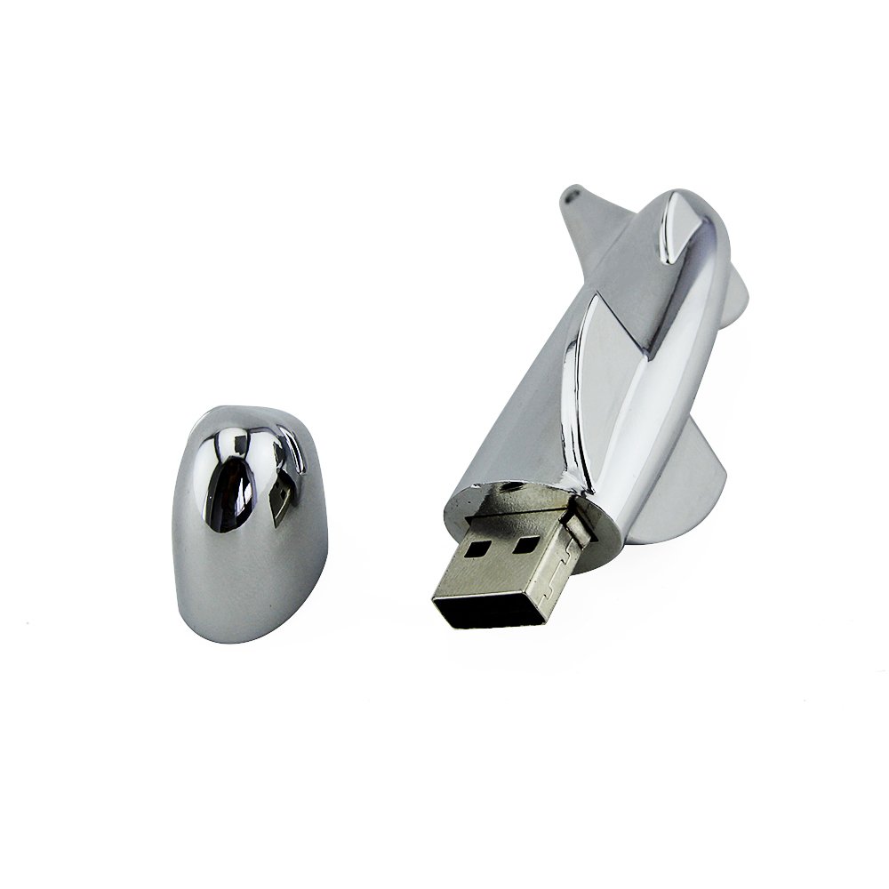 High Quality Metal Plane USB Flash Drive 8GB 3.0 USB Memory Stick Aircraft Pen Drive Aviation Gift USB Disk Silver