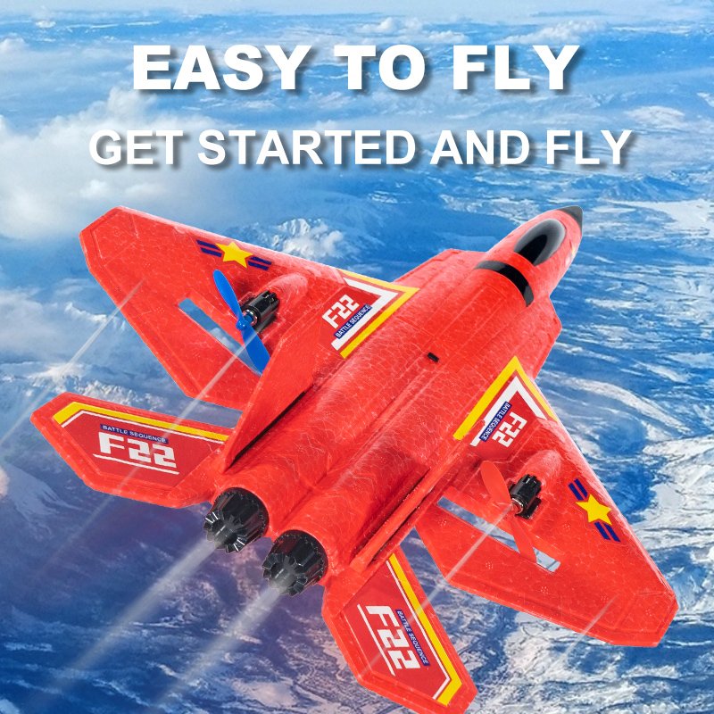 An f22 remote-controlled aircraft with three flight modes of land, sea and air, and an aircraft toy that can glide in the water
