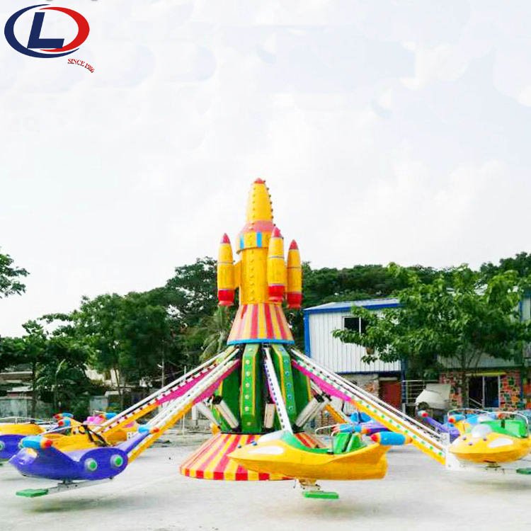Funny And Exciting Outdoor Amusement Park Airplane Rides Kids 16 Seats Self-control Plane For Sale