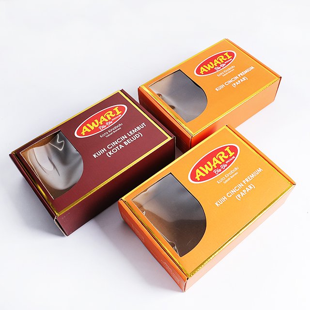 Custom corrugated gift folding box open transparent window factory eco shipping paper mail box packaging with logo