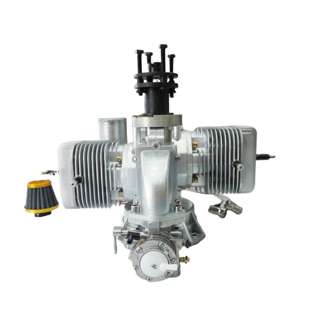350CC Drone Engine Model Gasoline Two-cylinder Two-stroke Side Exhaust Natural Air Cooled