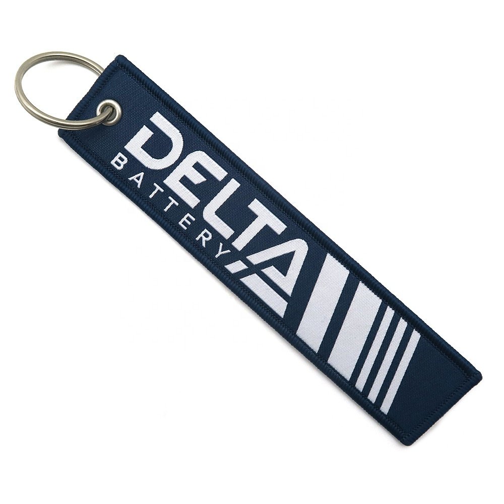 Factory OEM Custom Embroidered Keychain Flight Motorcycle Key Tag Airplane Crew Jet Tag Pilot Embroidery Keychain