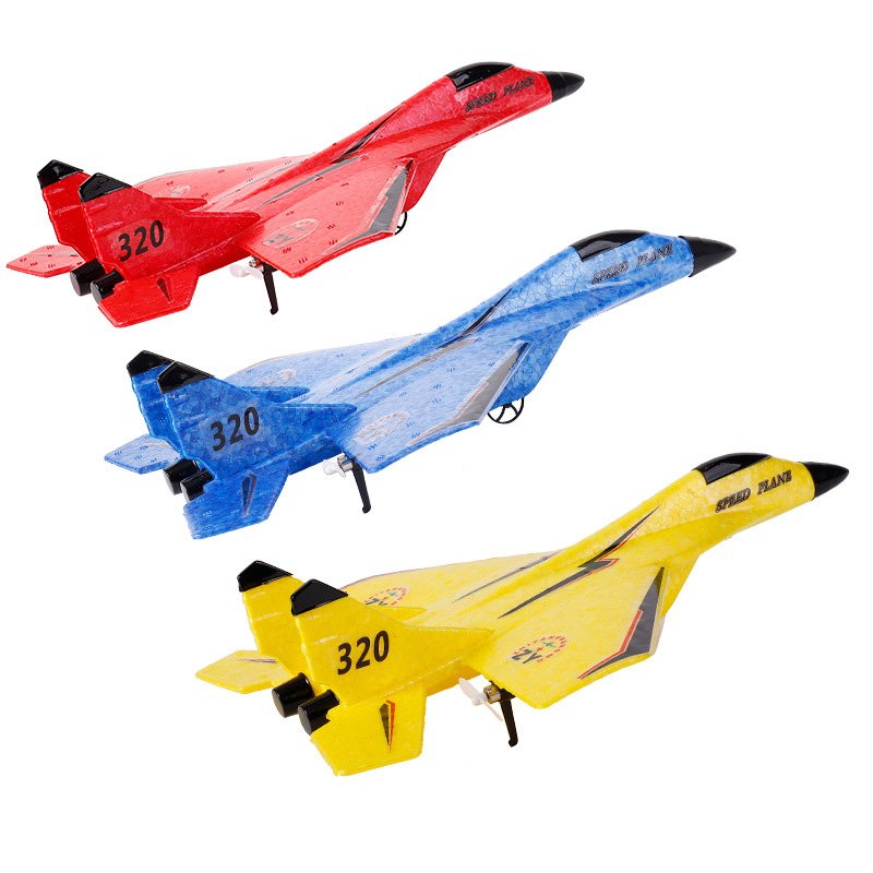 2.4G Hand Throwing Foam Airplane Model ZY-320 RC Glider Drone Outdoor Remote Control Jet Fighter Plane For Adults