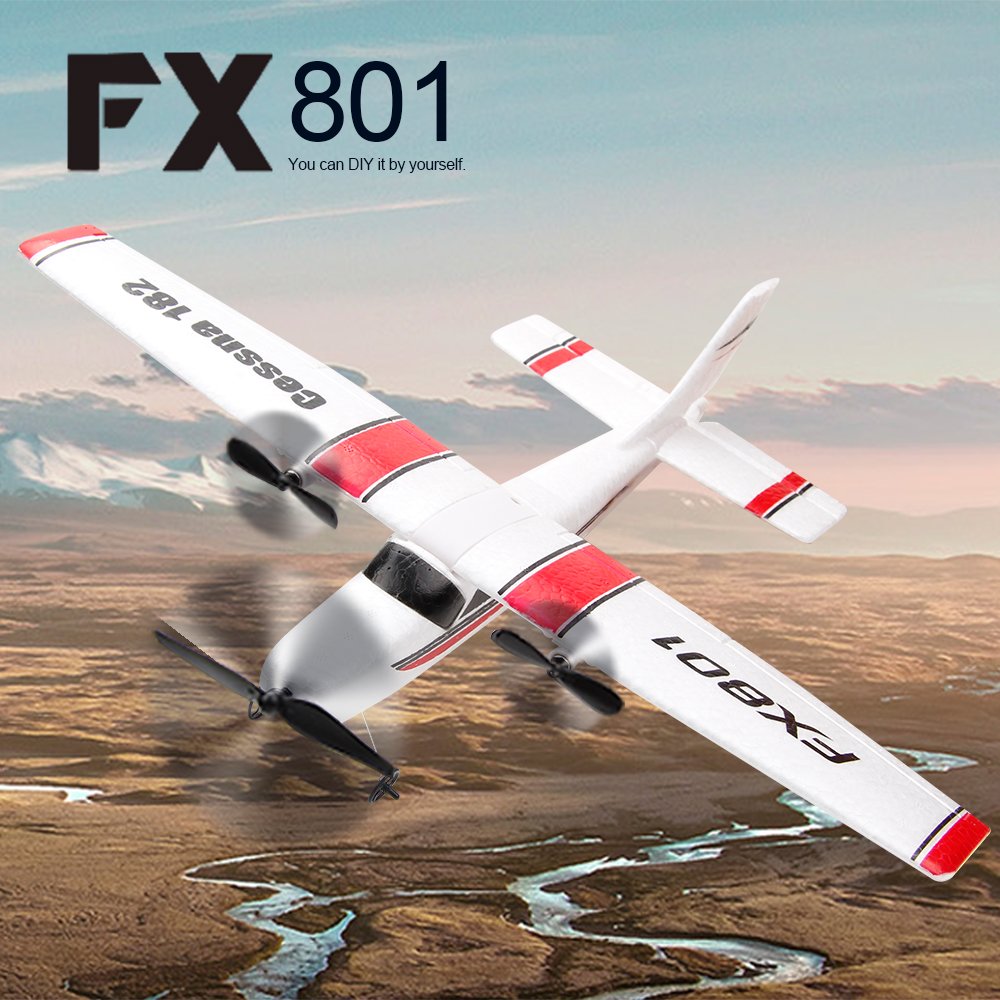 FX-801 remote control glider Cessna 182 fixed wing foam aircraft assembled children's model rc helicopter toys