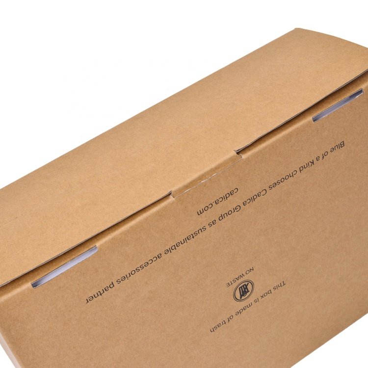 Custom Logo Mailbox Brown Recyclable Self Seal Tear Postal Mailer Packaging Box Corrugated Paper Shipping Boxes for Shoes