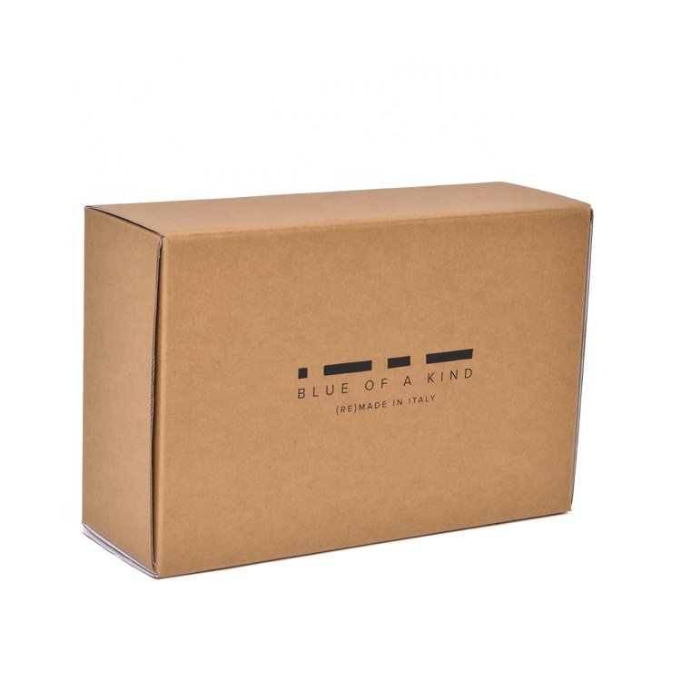 Custom Logo Mailbox Brown Recyclable Self Seal Tear Postal Mailer Packaging Box Corrugated Paper Shipping Boxes for Shoes