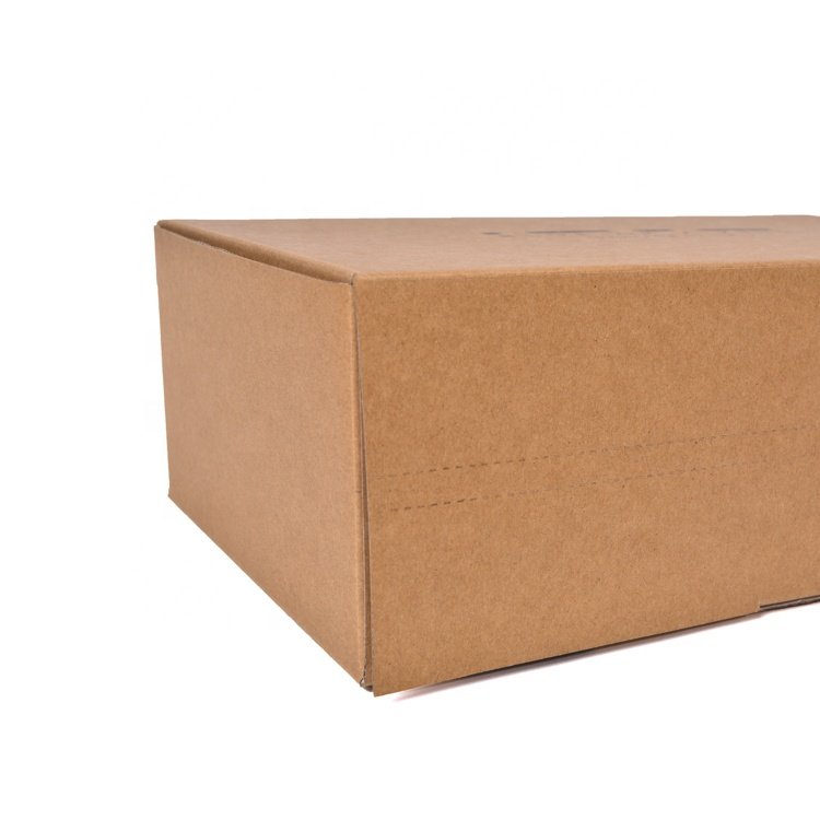 Custom Logo Mailbox Brown Recyclable Self Seal Tear Postal Mailer Packaging Box Corrugated Paper Shipping Boxes for Shoes