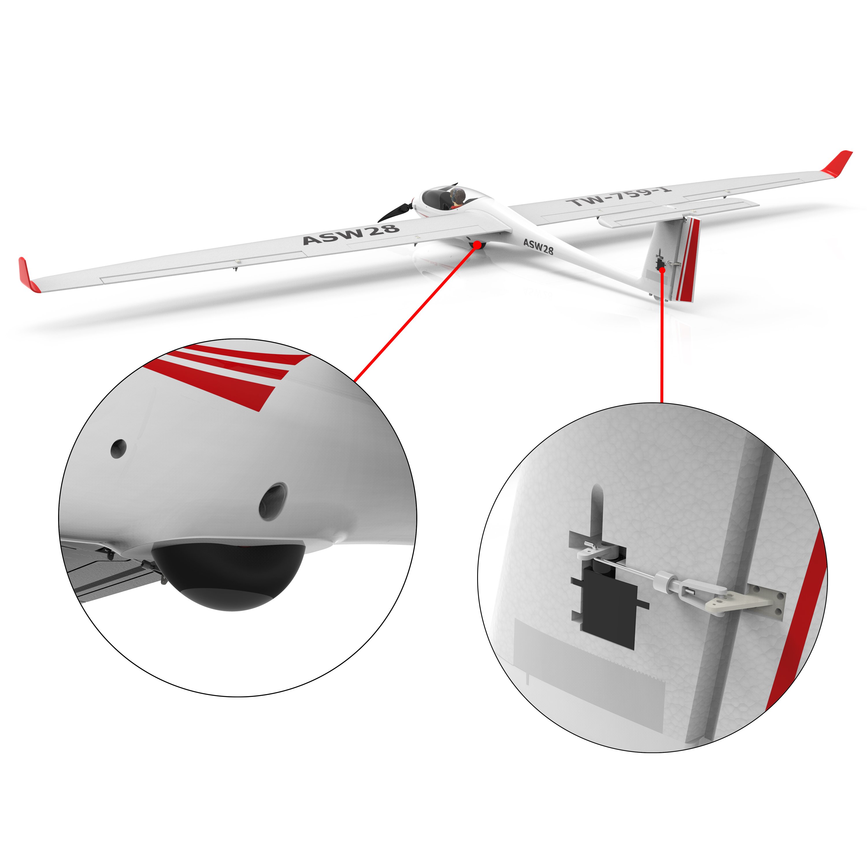 Volantex ASW28 PNP glider airplane High quality rc planes for adults