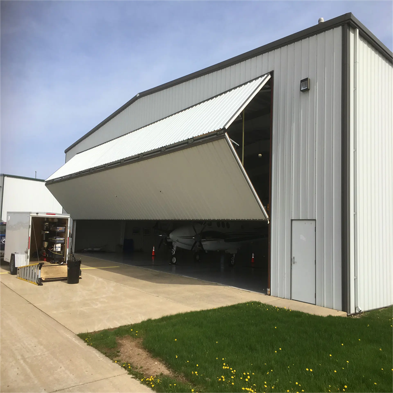 China prefabricated customized large span modern steel structure building hangar