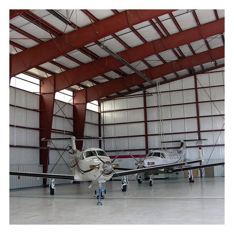 China prefabricated customized large span modern steel structure building hangar