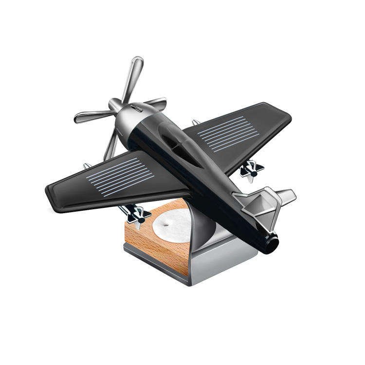 Solar Energy Aircraft Car Perfume High-Grade Jewelry Car Solid Incense Smoked Car Rotating Decorative Lasting Light Fragrance