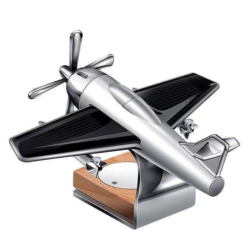 Solar Energy Aircraft Car Perfume High-Grade Jewelry Car Solid Incense Smoked Car Rotating Decorative Lasting Light Fragrance