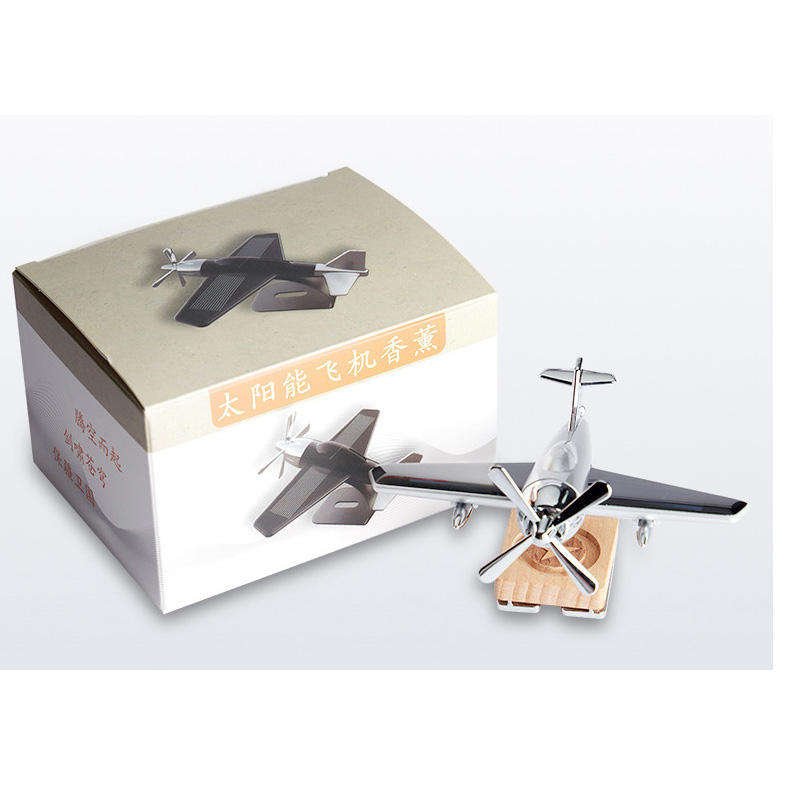 Solar Energy Aircraft Car Perfume High-Grade Jewelry Car Solid Incense Smoked Car Rotating Decorative Lasting Light Fragrance