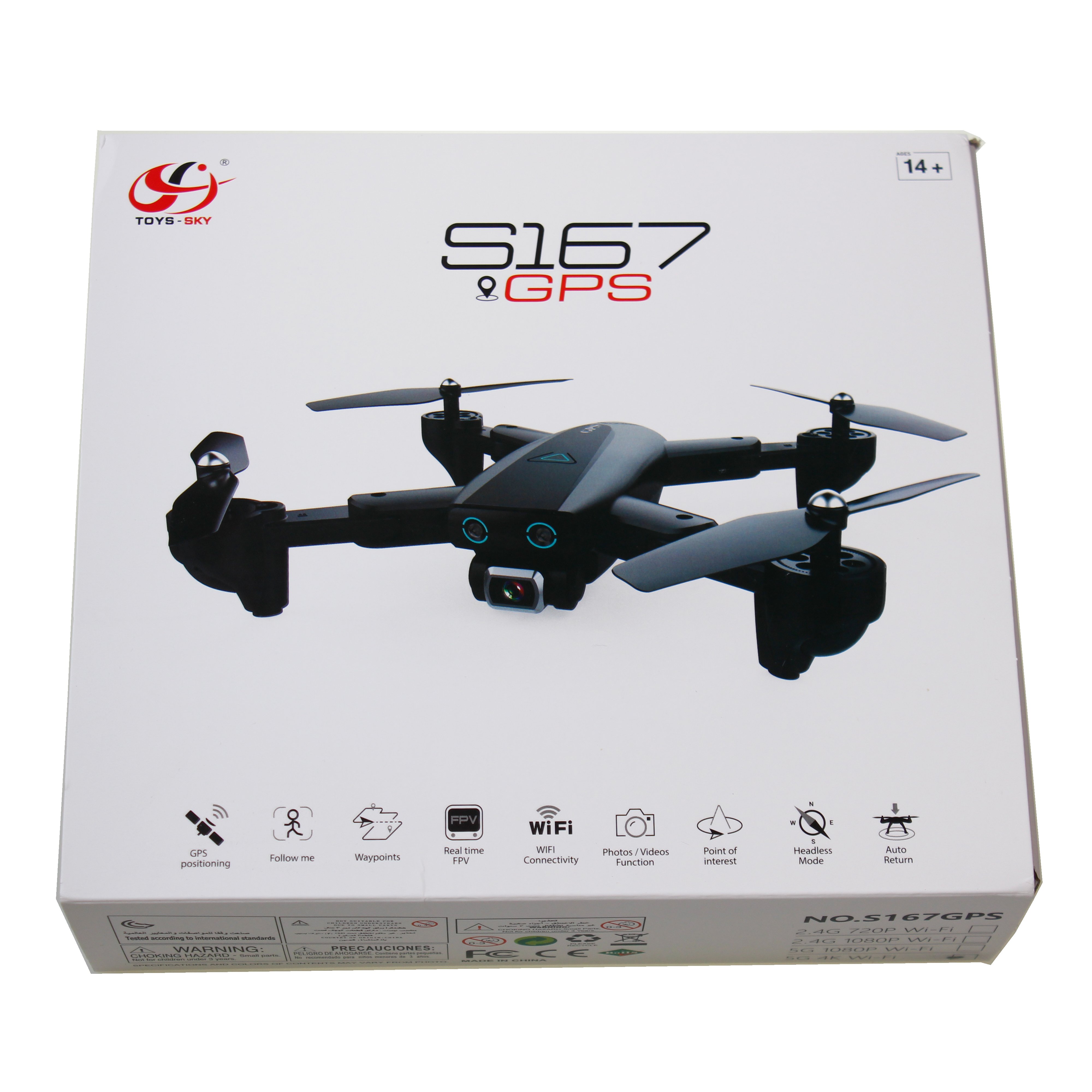 S167 GPS 5G WiFi FPV Drone with 4K Camera 1 Battery Quadcopter Drone RC Drones 20 min flying time